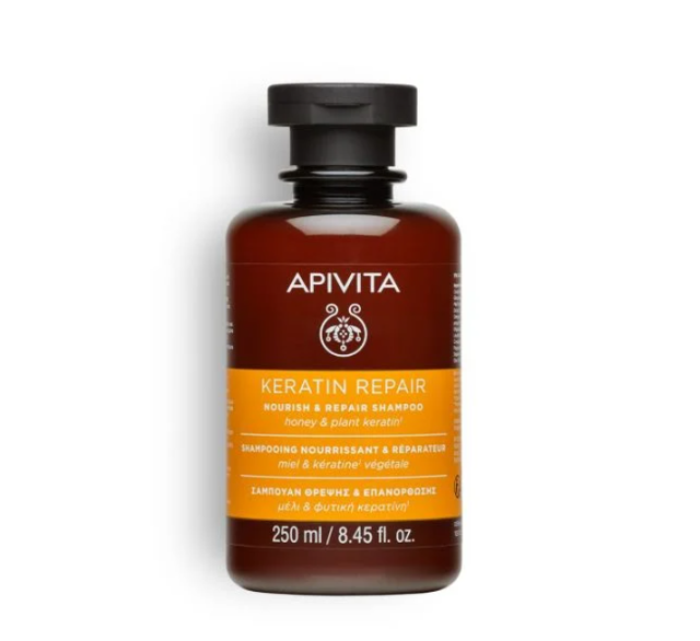 APIVITA - Keratin Repair Σαμπουάν Θρέψης και Επανόρθωσης για Ξηρά-Ταλαιπωρημένα Μαλλιά 250 ml