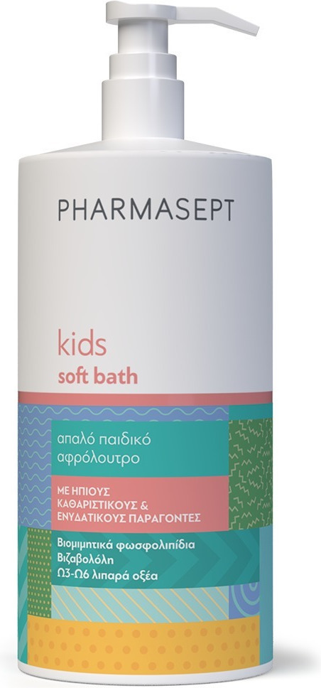 PHARMASEPT - Kid Soft Bath, Υποαλλεργικό Παιδικό Αφρόλουτρο για το Σώμα και την Ευαίσθητη Περιοχή 1Lt