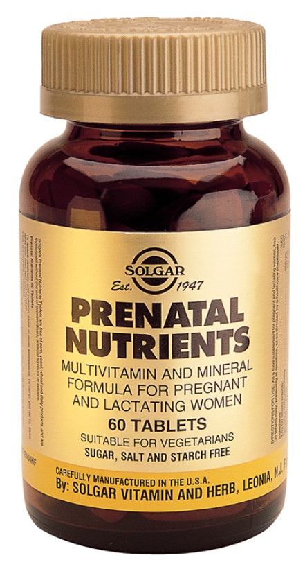 SOLGAR - Prenatal Nutrients 60 Ταμπλέτες