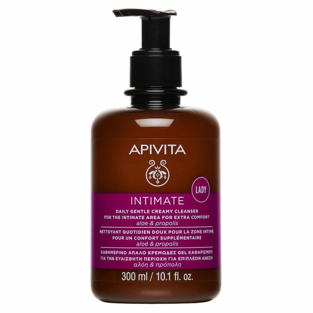 APIVITA - Intimate Lady Daily Καθημερινό Απαλό Κρεμώδες Καθαριστικό για την Ευαίσθητη Περιοχή 300 ml