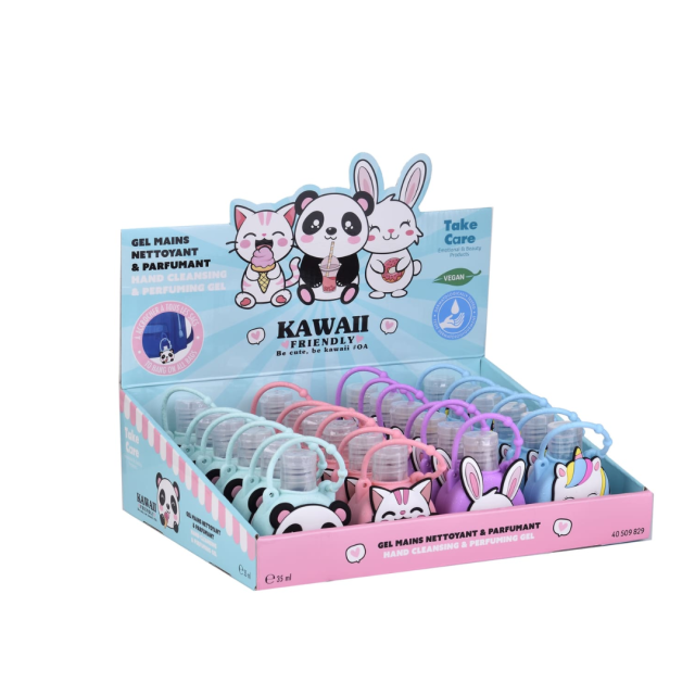 TAKE CARE - Kawai Friends Hand Gel - Gel Καθαρισμού Χεριών Φράουλα - Ροδάκινο - Καρύδα - Ocean 35ml