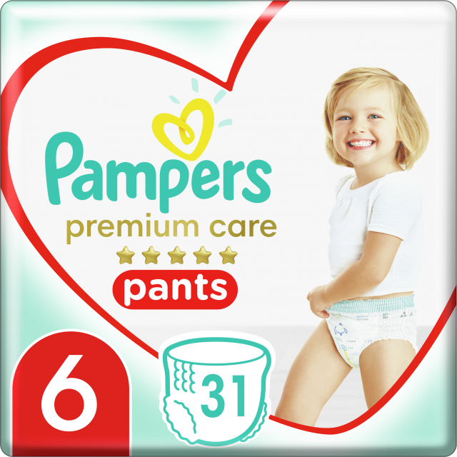 PAMPERS - Premium Care Pants No6 (15+ kg) Πάνες - Βρακάκι 31τμχ