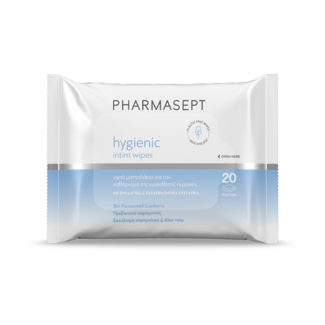 PHARMASEPT - Hygienic Intim Wipes Υγρά Μαντηλάκια για την Ευαίσθητη και  Περιπρωκτική Περιοχή 20τμχ