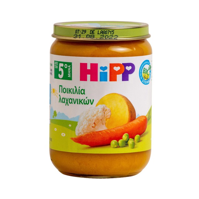 HIPP - Γεύμα Ποικιλίας Λαχανικών Βιολογικής Καλλιέργειας 190gr