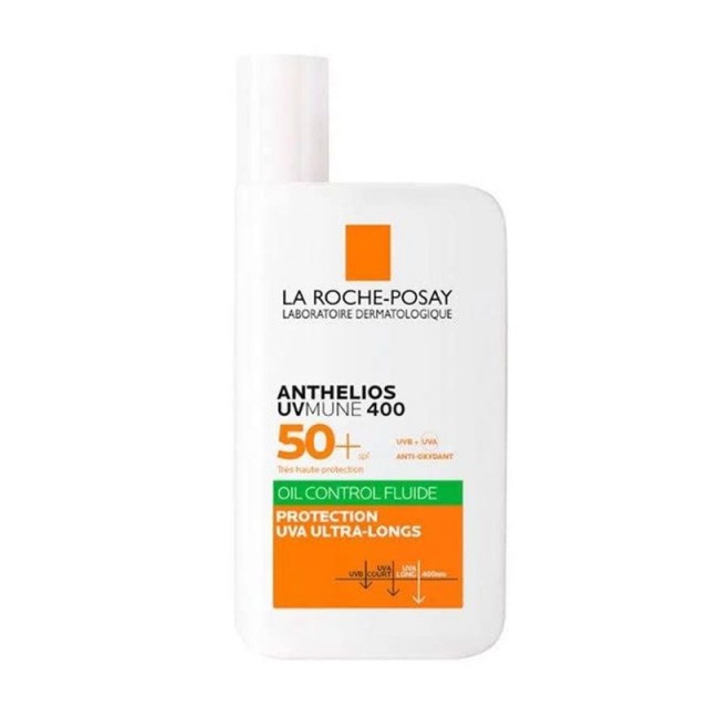 LA ROCHE POSAY - Anthelios UVMUNE 400 Oil Control Fluid SPF50+ Αντηλιακό Προσώπου Για Λιπαρό Δέρμα 50ml