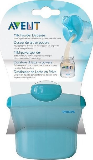 AVENT - Milk Powder Dispenser Δοχείο γάλατος σε σκόνη, Συσκευασία με 1 τεμάχιο γαλάζιο, χωρητικότητας 3 δόσεων - 260 ml