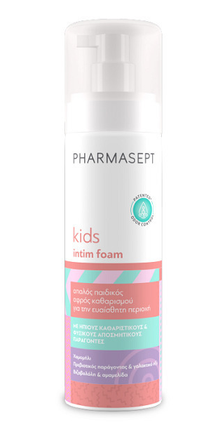 PHARMASEPT - Παιδικό Αφρόλουτρο Kids Intim Foam με Χαμομήλι για την Ευαίσθητη Περιοχή σε Μορφή Αφρού 200ml