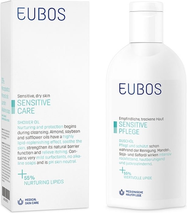 EUBOS - Sensitive Shower Oil F - Ελαιώδες Nτους Καθαρισμού Σώματος 200ml
