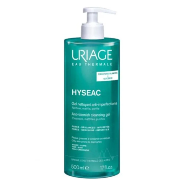 URIAGE - Hyseac Anti-Blemish Cleansing Gel Καθαριστικό Τζελ για Μικτές-Λιπαρές Επιδερμίδες 500ml