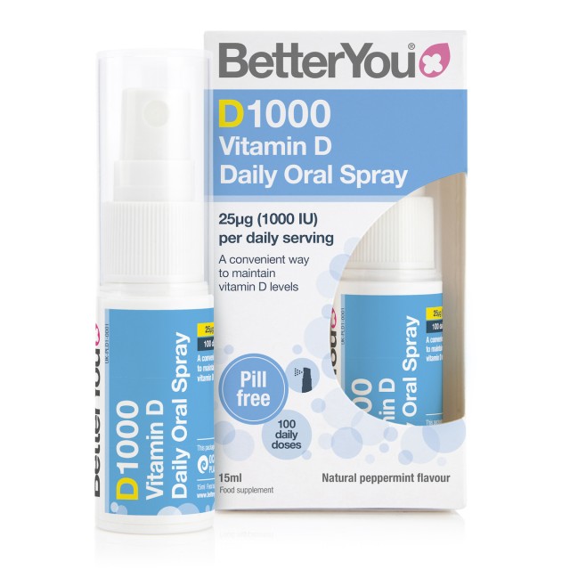 BETTER YOU - DLux Vitamin D Daily Oral Spray Συμπλήρωμα Διατροφής Βιταμίνης D 1000IU (25μg) σε Μορφή Στοματικού Σπρέι 15ml