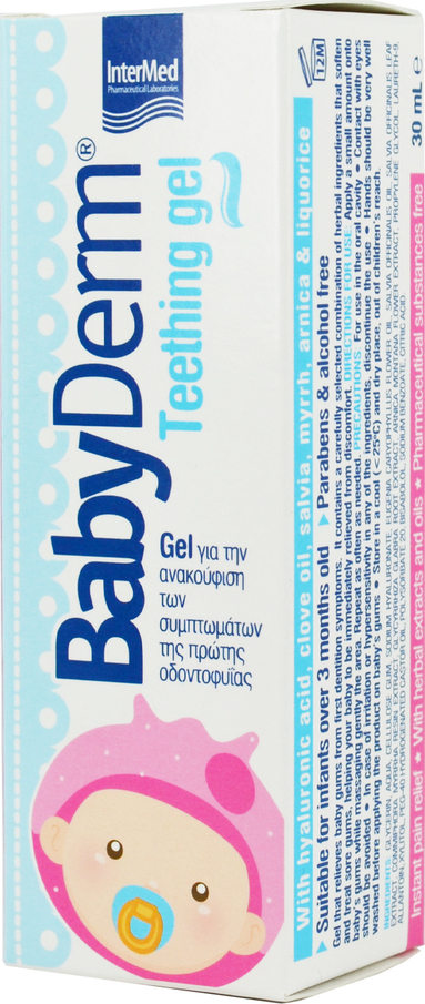 INTERMED - Babyderm Teething Gel Aνακούφιση των συμπτωμάτων της πρώτης οδοντοφυΐας 30ml