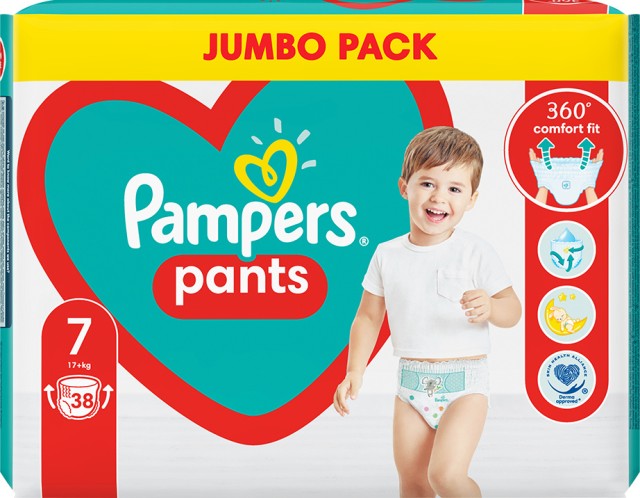 PAMPERS - Pants Pack No 7 (17+Kg) Πάνες - Βρακάκι 38 Πάνες