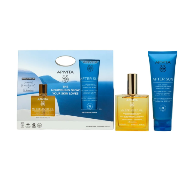 APIVITA - Promo The Nourishing Glow Your Skin Loves - My Beeloved Oil Nourishing & Repairing 100ml & Δώρο After Sun Gel-Cream 100ml
