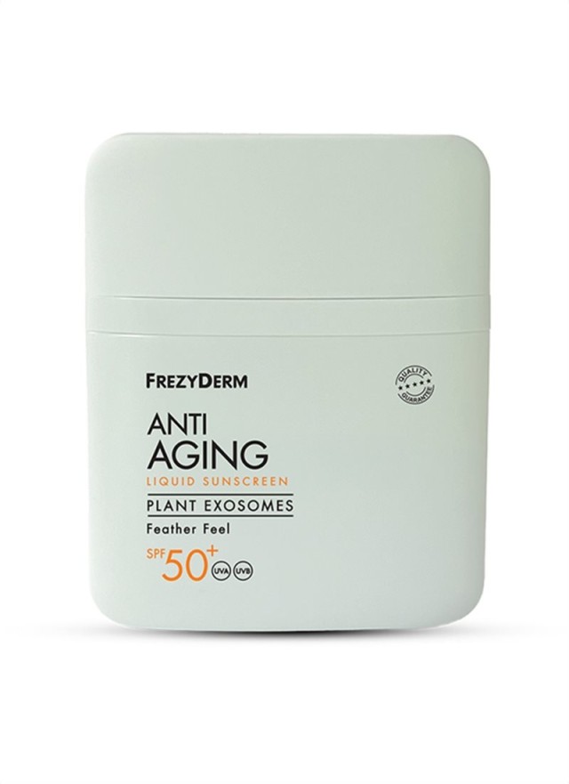 FREZYDERM - Sun Screen Anti-Aging Face Liquid Plant Exosomes Λεπτόρευστο Υγρό Αντηλιακό Προσώπου SPF50+ 50ml