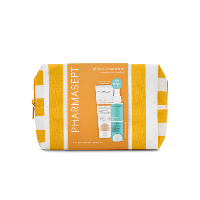 PHARMASEPT - Promo Heliodor Tinted Face Sun Cream Αντηλιακή Κρέμα Προσώπου SPF50  με Χρώμα 50ml & Δώρο After Sun Lotion 100ml & Νεσεσέρ