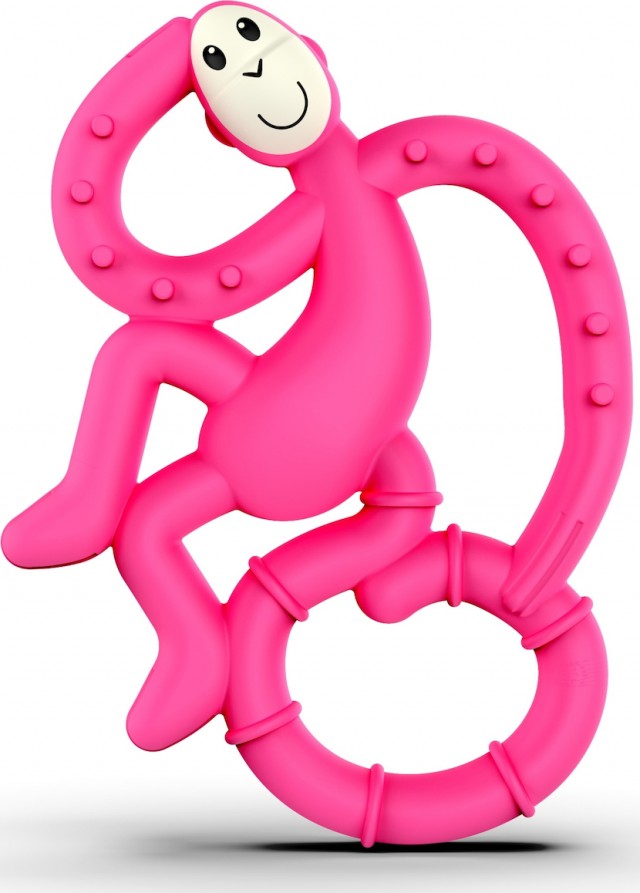 MATCHSTICK -Monkey Mini Monkey Teether Pink Κρίκος Οδοντοφυΐας 1 τεμάχιο