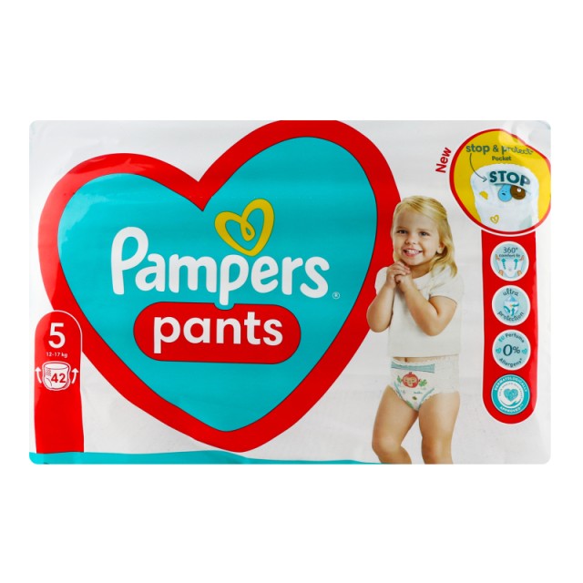 PAMPERS - Pants No5 (12-17Kg) Πάνες - Βρακάκι 42 Πάνες