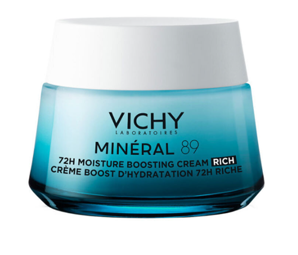 VICHY - Mineral 89 72h Moisture Boosting Cream Rich Ενυδατική Κρέμα Προσώπου με Πλούσια Υφή, 50ml