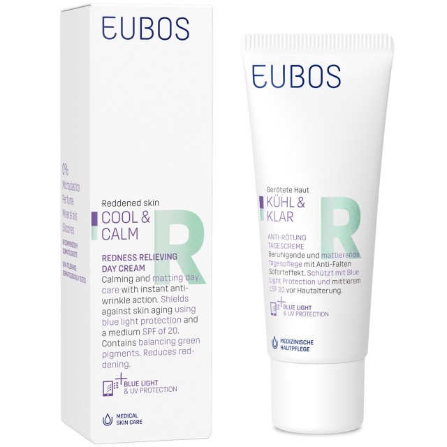 EUBOS - Cool & Calm Redness Relieving Day Cream, Καταπραϋντική Κρέμα Ημέρας Για Την Ερυθρότητα 40ml