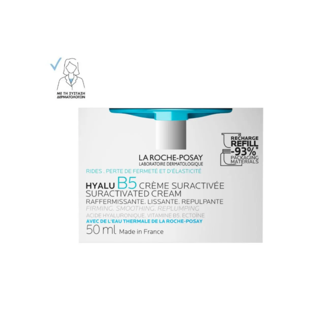 LA ROCHE POSAY - Hyalu B5 Suractivated Cream - Ενυδατική & Αντιγηραντική Κρέμα Προσώπου με Υαλουρονικό Οξύ & Πανθενόλη Refill 50ml