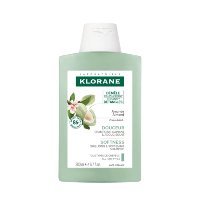 KLORANE - Softness Shielding with Almond Σαμπουάν Λείανσης για Όλους τους Τύπους Μαλλιών με Αμύγδαλο 200ml