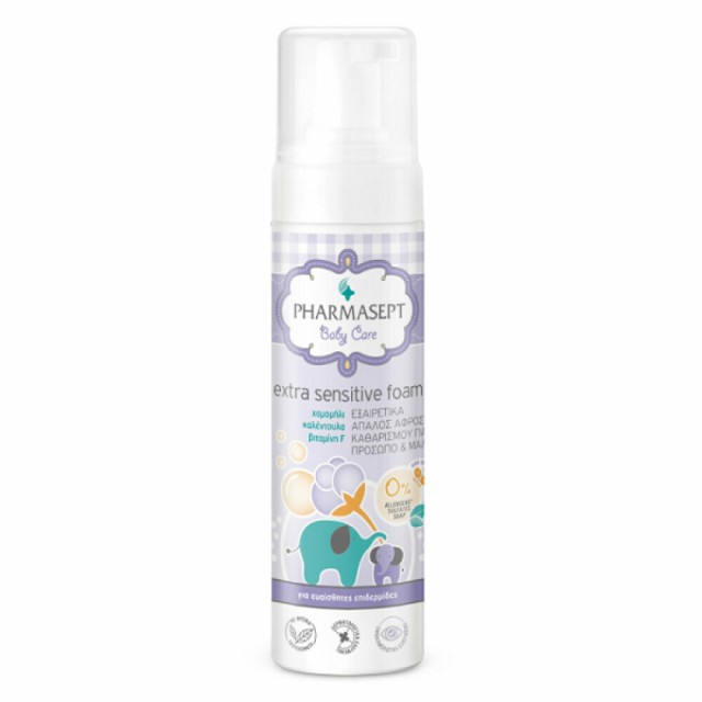 PHARMASEPT - Baby Care Extra Sensitive Foam Εξαιρετικά Απαλός Αφρός Καθαρισμού 200ml