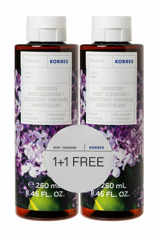 KORRES - Renewing Showergel Lilac Αφρόλουτρο Πασχαλιά 2x250ml