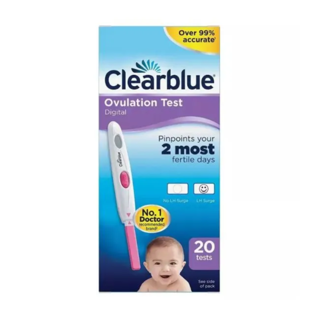 CLEARBLUE - Ψηφιακό Τεστ Ωορρηξίας, 1 Ψηφιακή Υποδοχή και 20 Τεστ