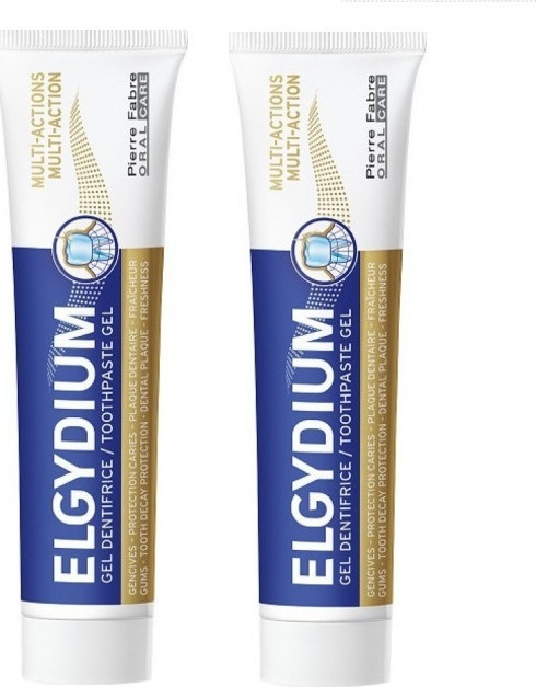 ELGYDIUM - Promo Multi action toothpaste gel Οδοντόκρεμα για την ενδυνάμωση και προστασία των ούλων  2x75ml