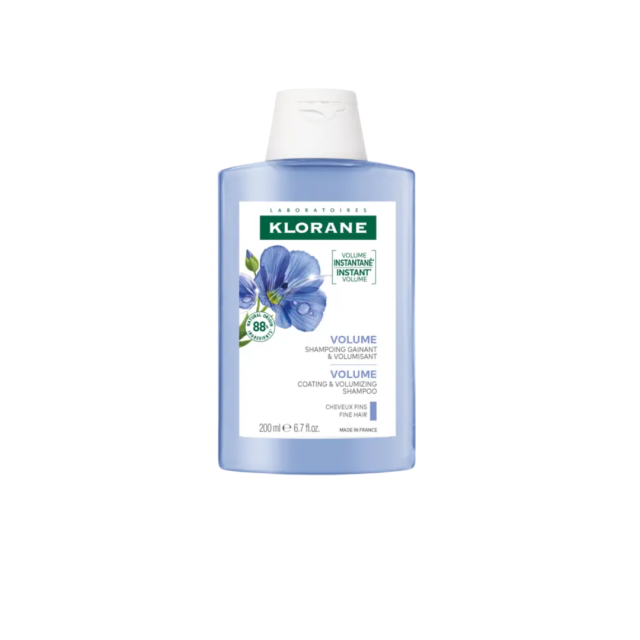 KLORANE - Flax Fiber Volume & Texture Shampoo BIO Σαμπουάν με Ίνες Λιναριού σε Οικολογική Συσκευασία, 200ml