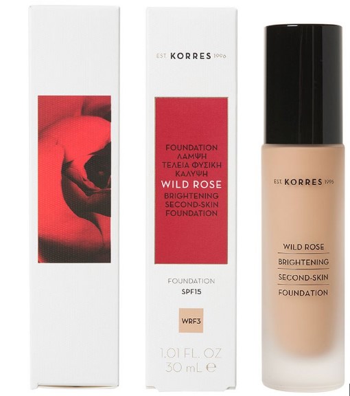 KORRES - Foundation Make Up SPF15 - WRF3 Υγρό Μεικ-απ Άγριο Τριαντάφυλλο 30ml