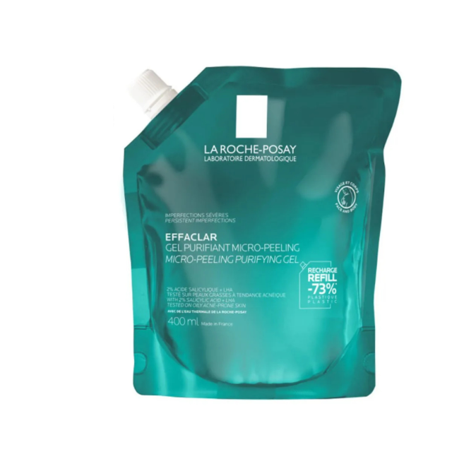 LA ROCHE POSAY - Effaclar Micro-Peeling Purifying Gel Αφρώδες Τζελ Καθαρισμού & Απολέπισης Refill 400ml