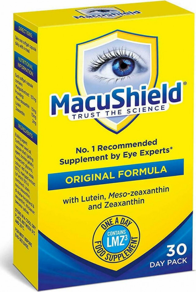 MACUSHIELD - Eye Health Supplement, Συμπλήρωμα Διατροφής για την Υγεία των Ματιών 30 κάψουλες