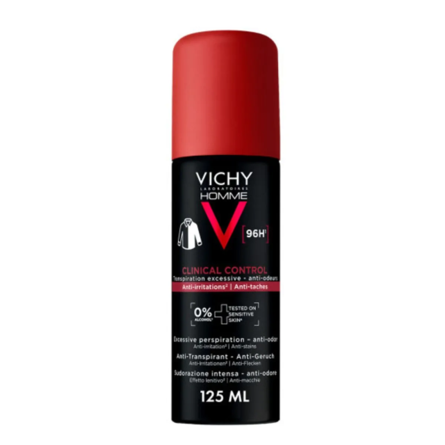VICHY - Deodorant Homme Clinical Control 96h Αποσμητικό Σπρέι 125ml