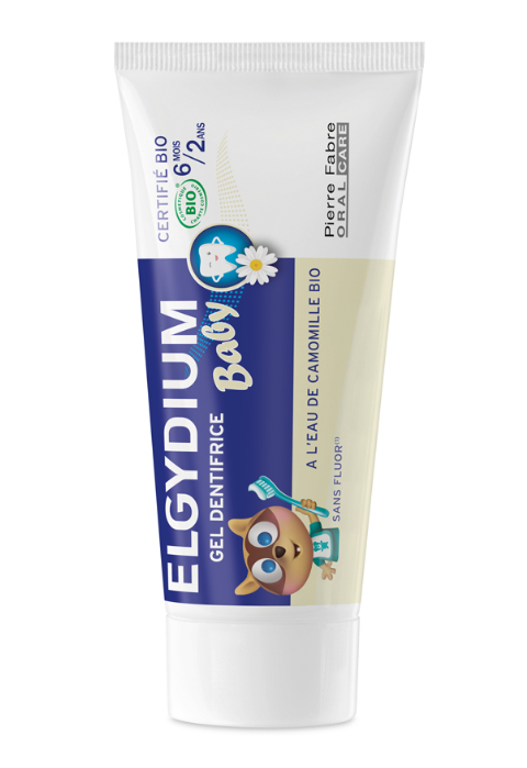 ELGYDIUM - Baby Gel Dentifrice Βρεφική Οδοντόκρεμα Πιστοποιημένη Βιολογική από 6 Μηνών έως 2 Ετών, 30ml