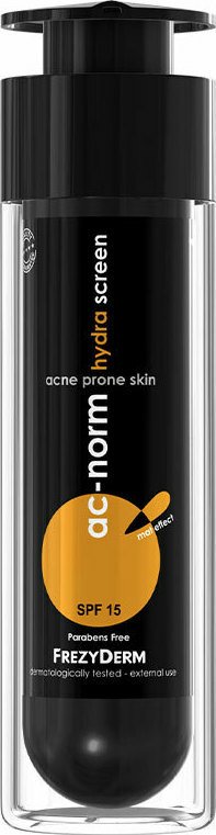 FREZYDERM - AC Norm Hydra Screen SPF15 Ενυδατική Αντηλιακή Κρέμα Προσώπου για Ακμή 50ml