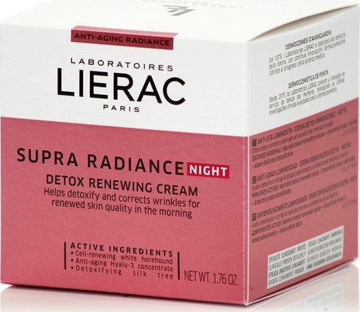 LIERAC - Supra Radiance Night Creme Detox Κρέμα νύχτας Αντιγήρανσης και Αποτοξίνωσης 50ml