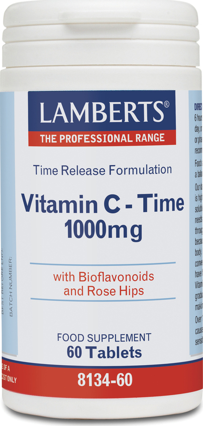 LAMBERTS -  Vitamin C 1000mg Time Release Βιταμίνη C Βραδείας Απελευθέρωσης, 60tabs