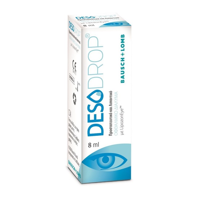 BAUSCH & LOMB - Desodrop Eye Drops Προστατευτικό & Λιπαντικό Οφθαλμικό Διάλυμα, 8ml