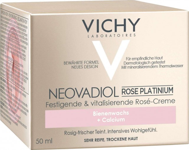 VICHY - Neovadiol Rose Platinium Κρέμα Ημέρας Για Ώριμες Επιδερμίδες (60+) Από Την Εμμηνόπαυση & Μετά 50ml
