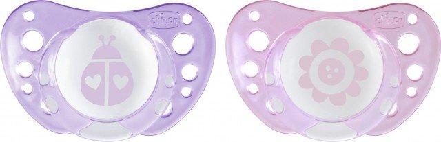 CHICCO - Physio Forma Air Pink - Λεπτή Πιπίλα Σιλικόνης, Ροζ 0-6m 2τμχ