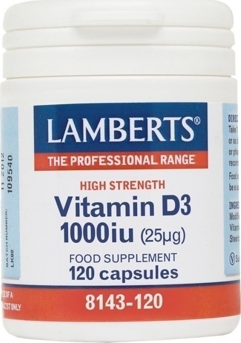 LAMBERTS - Vitamin D3 1000iu/25μg 120 caps