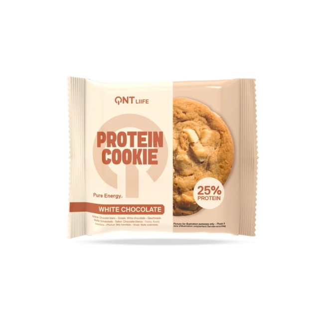 QNT - Protein Cookie White Chocolate - Μπισκότο με 25% Πρωτεΐνη 60gr