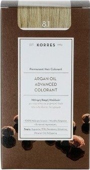 KORRES - Argan Oil Advanced Colorant Βαφή Μαλλιών 8.1 Ξανθό Ανοιχτό Σαντρέ 50ml