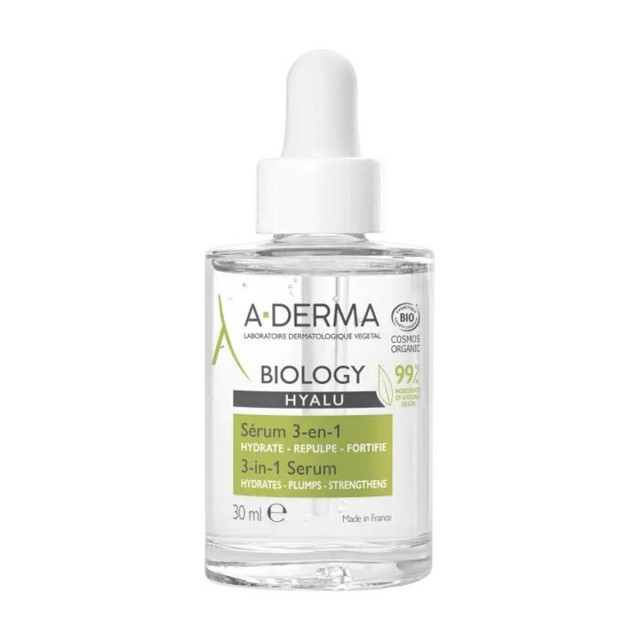 A-DERMA - Biology Hyalu Organic 3in1 Ενυδατικό Serum Προσώπου 30ml