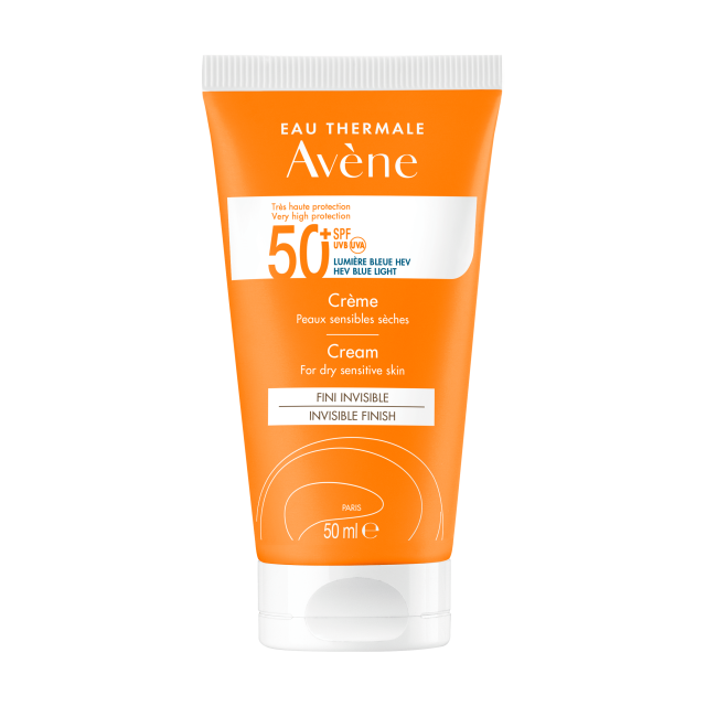 AVENE - Eau Thermale Cream Αντηλιακή Κρέμα Προσώπου TriAsorB™ για Ξηρό & Ευαίσθητο Δέρμα SPF 50+ 50ml