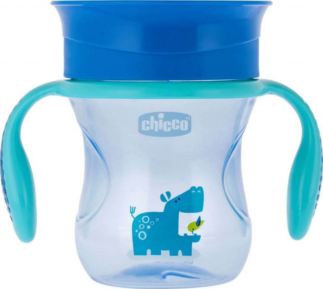 CHICCO - Ποτηράκι Εκπαιδευτικό Perfect Cup 12m+ Μπλέ , 200ml