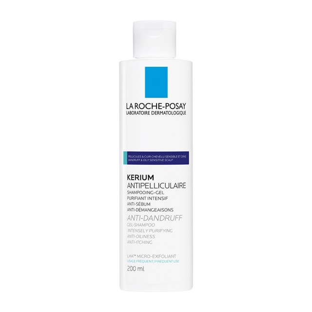 LA ROCHE POSAY - Kerium Gel Shampoo Σαμπουάν Κατά της Λιπαρής Πιτυρίδας 200ml