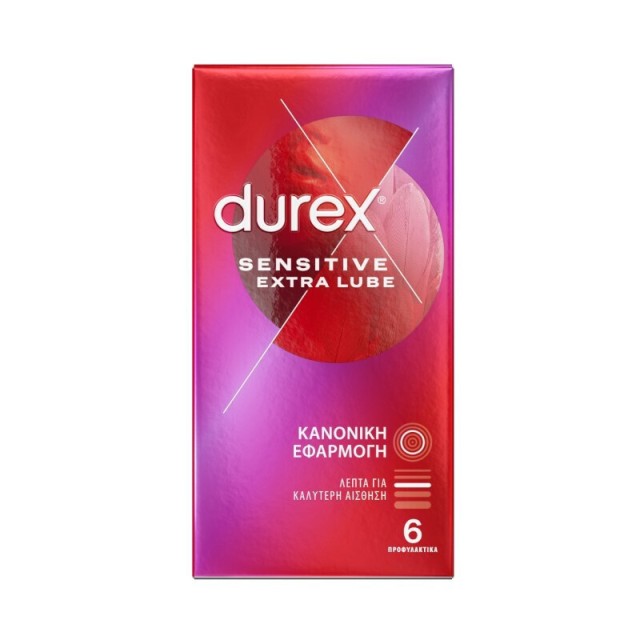 DUREX - Sensitive Προφυλακτικά Λεπτά για Μεγαλύτερη Ευαισθησία, 6τμχ