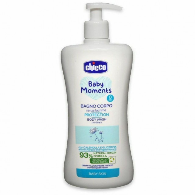 CHICCO - Baby Moments 0m+ Bath Protection Βρεφικό Αφρόλουτρο με Εκχύλισμα Καλέντουλας 500ml